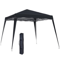 Outsunny Garden Pop Up Gazebo Tent Party Water-Resistant 2.5 X 2.5M Black - thumbnail 2