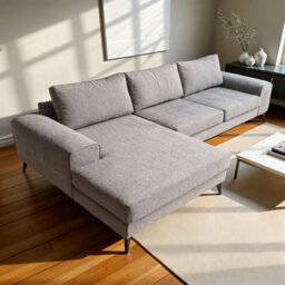 Abakus Direct Venice Corner Sofa In Light Grey Left Facing With Deep Seats And Extra-Wide Padded Arms - thumbnail 6