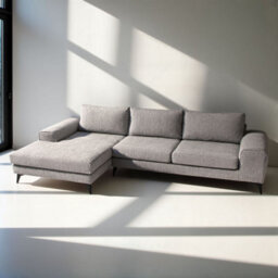 Abakus Direct Venice Corner Sofa In Light Grey Left Facing With Deep Seats And Extra-Wide Padded Arms - thumbnail 4