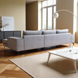 Abakus Direct Venice Corner Sofa In Light Grey Left Facing With Deep Seats And Extra-Wide Padded Arms - thumbnail 8