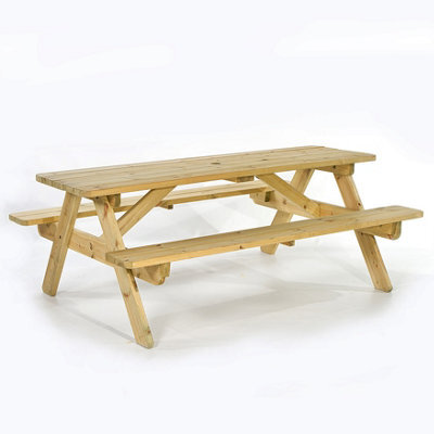 Leisurebench Jersey 8 Seat Dip Treated Pine Picnic Table 180Cm - Green Pine - image 1