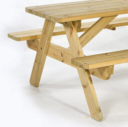 Leisurebench Jersey 8 Seat Dip Treated Pine Picnic Table 180Cm - Green Pine - thumbnail 3