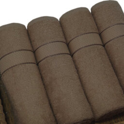 Casabella Towels Luxury 4 Pack Bath Sheets 100% Cotton Super Soft Quick Dry Highly Absorbent Bathroom Towels Truffle - thumbnail 3