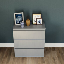 Lassic Vida Designs Glinton 3 Drawer Chest (100% Fsc), Grey - thumbnail 3