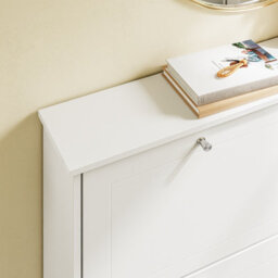 Sobuy Shoe Cabinet Storage 8 Pairs With 4 Flip Doors 41.3X18.9X30.7 Inch Fsr216-W - White - thumbnail 9
