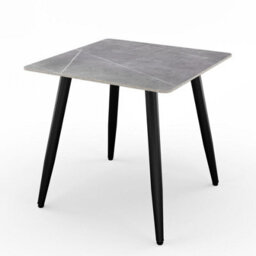 Urbn-Living Urbnliving 80Cm Width Armani Grey Modern 4 Seater Ceramic Square Shape Top Kitchen & Dining Room Table - thumbnail 5