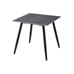 Urbn-Living Urbnliving 80Cm Width Armani Grey Modern 4 Seater Ceramic Square Shape Top Kitchen & Dining Room Table - thumbnail 2