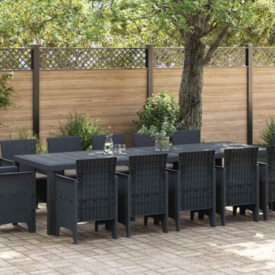 Berkfield Garden Dining Set With Cushions With Cushion 13 Pcs Anthracite - image 1