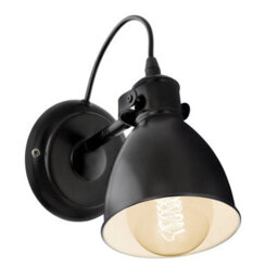 Eglo Priddy Black Metal Wall Spot Light, (D) 20Cm - thumbnail 3