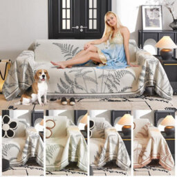 Large Chenille Throw And Bedspread, Sofa Protector, Washable Throw, With Delicate Fringes 180 130Cm - Black - thumbnail 6