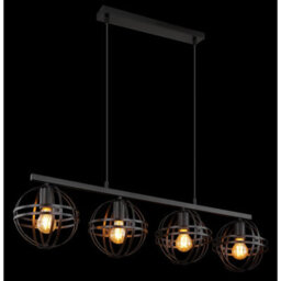 Luminosa Lighting Luminosa Tamara I Bar Pendant Ceiling Light Matt Black 4X E27 - thumbnail 5