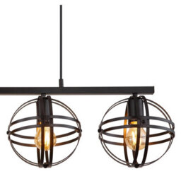 Luminosa Lighting Luminosa Tamara I Bar Pendant Ceiling Light Matt Black 4X E27 - thumbnail 4
