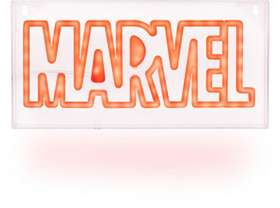 Paladone Marvel Led Neon Logo Light Sign Wall Mountable Or Free Standing Offially Licensed Marvel Room Decor & Gift - image 1