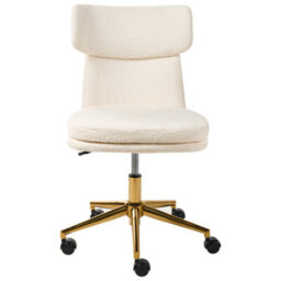 Beliani Desk Chair Granby Boucle Off-White - thumbnail 6