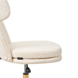 Beliani Desk Chair Granby Boucle Off-White - thumbnail 8