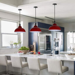 3 Pack Of Ceiling Pendant Light Fixture With 95Cm Adjustable Cable, Vintage 29Cm Curvy Metal Shade E27 Base Hanging Lighting - thumbnail 2