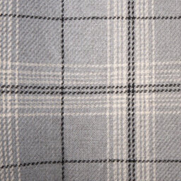 OHS Woven Check Print Pair Of Curtains, Grey - 66 X 72 - thumbnail 6