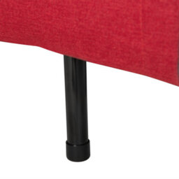 Wyld And Coco Red Fabric Single Sofa Bed - Fold-Out Single Sleeper With Adjustable Backrest - thumbnail 9
