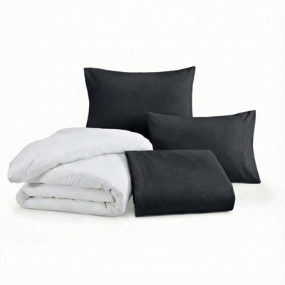 Ameha Duvet 13.5 Tog With Charcoal Duvet Cover & Matching Pillowcases, Breathable, Bedding Set, Super King 260X220Cm - image 1