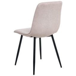Beliani Set Of 4 Dining Chairs Tuscola Fabric Beige - thumbnail 6