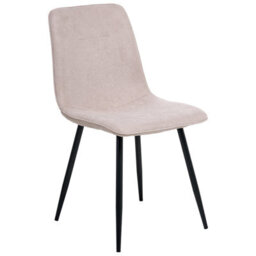 Beliani Set Of 4 Dining Chairs Tuscola Fabric Beige - thumbnail 4