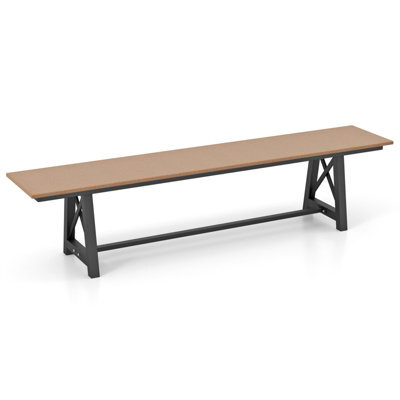 Costway Patio 183Cm Extra Long Bench Outdoor Weatherproof Long Chair For 4 - image 1