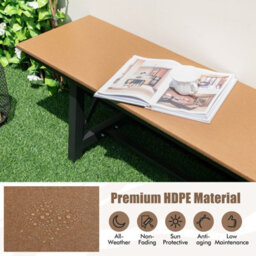 Costway Patio 183Cm Extra Long Bench Outdoor Weatherproof Long Chair For 4 - thumbnail 3