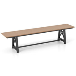 Costway Patio 183Cm Extra Long Bench Outdoor Weatherproof Long Chair For 4 - thumbnail 1