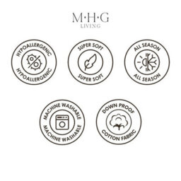 MHG Living Duck Feather & Down Duvet 10.5 Tog - T220 Down-Proof Cotton Cover, Hypoallergenic - King - thumbnail 9