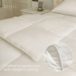 MHG Living Duck Feather & Down Duvet 10.5 Tog - T220 Down-Proof Cotton Cover, Hypoallergenic - King - thumbnail 6