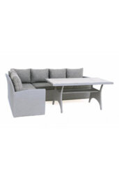 Mint Essentials Mint Outdoor Stockholm 6 Seater Grey Rattan Corner Garden Dining And Lounge Set - thumbnail 4