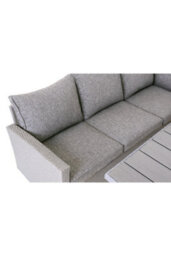 Mint Essentials Mint Outdoor Stockholm 6 Seater Grey Rattan Corner Garden Dining And Lounge Set - thumbnail 2