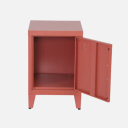 Sweeek - Terracotta Steel Bedside Table One Door Locker - thumbnail 3