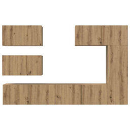 Berkfield Modern Tv Cabinet Set 6 Pcs Artisan Oak 30.5 X 30 X 90 Cm - thumbnail 8
