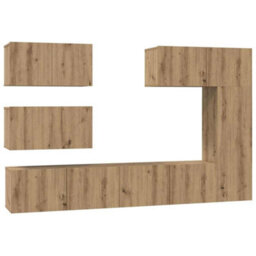 Berkfield Modern Tv Cabinet Set 6 Pcs Artisan Oak 30.5 X 30 X 90 Cm - thumbnail 1