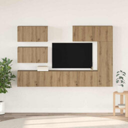 Berkfield Modern Tv Cabinet Set 6 Pcs Artisan Oak 30.5 X 30 X 90 Cm - thumbnail 2