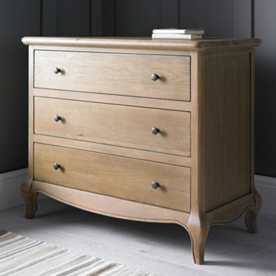 Loire Weathered Oak 3 Drawer Chest Only - image 1