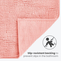 Allure Bath Fashions Supersoft Chenille Bobble Two Piece Bath & Pedestal Mat Set - Blush - thumbnail 5
