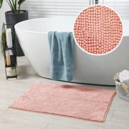 Allure Bath Fashions Supersoft Chenille Bobble Two Piece Bath & Pedestal Mat Set - Blush - thumbnail 6
