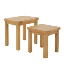 The Furniture Market Marbury Oak Nest Of 2 Side Tables - thumbnail 8