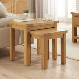 The Furniture Market Marbury Oak Nest Of 2 Side Tables