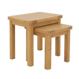 The Furniture Market Marbury Oak Nest Of 2 Side Tables - thumbnail 7