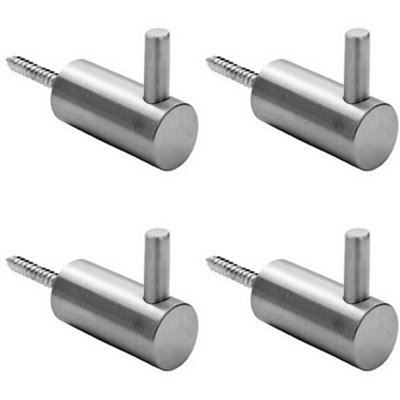 4X Coat Hook With Concealed Fixing 35mm Projection Satin Stainless Steel - image 1
