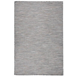 Berkfield Durable Outdoor Flatweave Rug 120X170 Cm Brown And Black - thumbnail 2