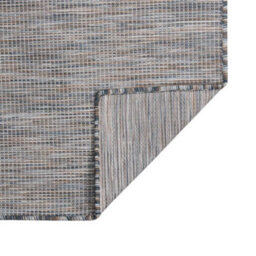 Berkfield Durable Outdoor Flatweave Rug 120X170 Cm Brown And Black - thumbnail 1