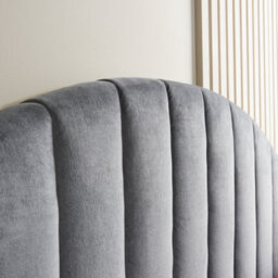 Home Treats Grey Small Double Ottoman Bed With Curved Headboard & Wings - thumbnail 6