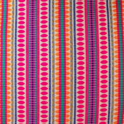 Neon Stripes Jumbo Cushion Cover 60X60Cm Handmade Cotton Cover - thumbnail 5