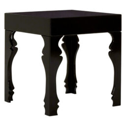 Orsina High Gloss Black Sie Table, Black Wood Side Table, Wooden Bedside Table, Contemporary Natural Wood Side Table - thumbnail 2