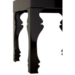 Orsina High Gloss Black Sie Table, Black Wood Side Table, Wooden Bedside Table, Contemporary Natural Wood Side Table - thumbnail 3