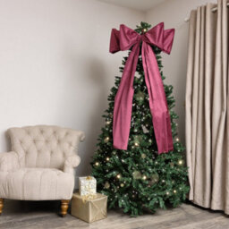 Melody Maison Extra Large Dark Red Velvet Christmas Bow - 70Cm X 140Cm - thumbnail 1